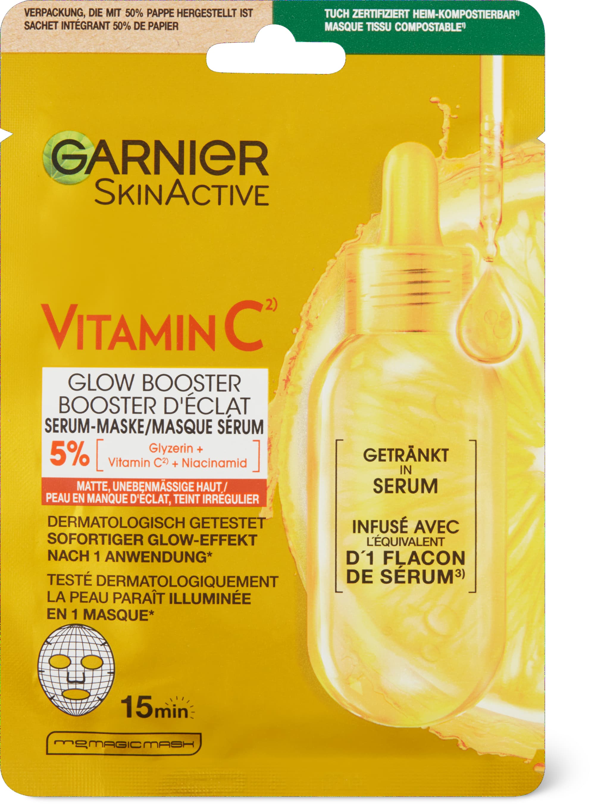 Garnier Vitamin C Glow Booster Serum-Maske